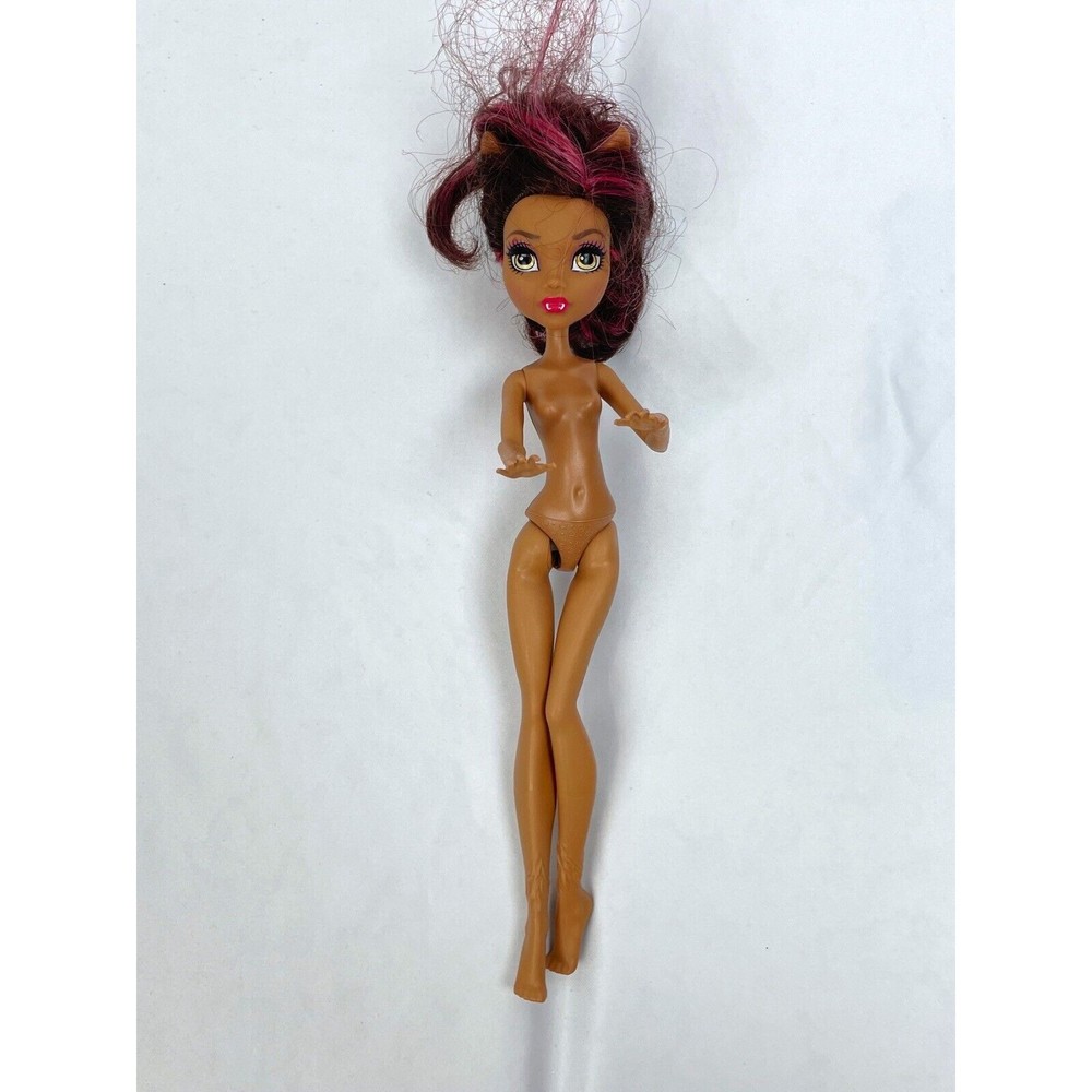 Monster High Clawdeen Wolf Doll Naked No Clothes 11” Pink Brown Hair